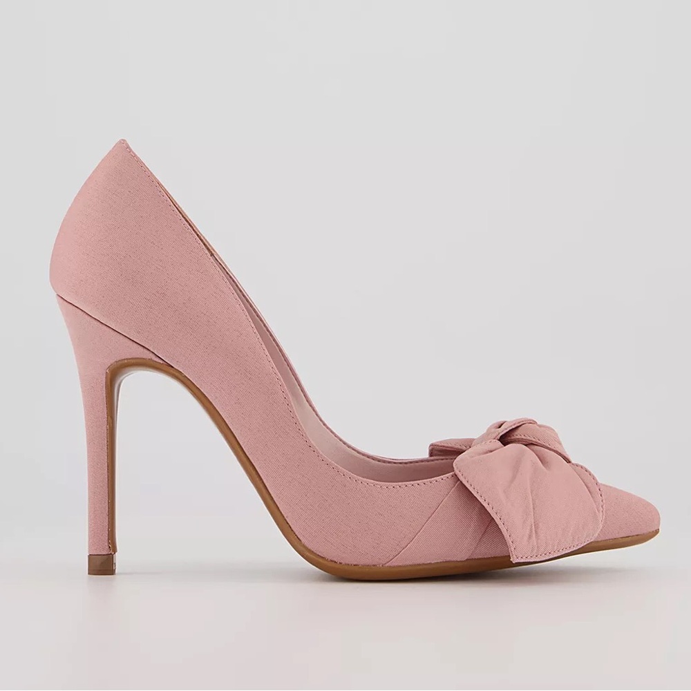 Ted Baker Hyana Moire Satin Bow Court Heels in Dusty Pink Sz 10 NIB - Picture 3 of 12